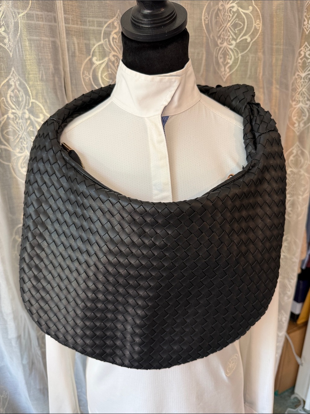 Meli Bianco Woven Shoulder Bag